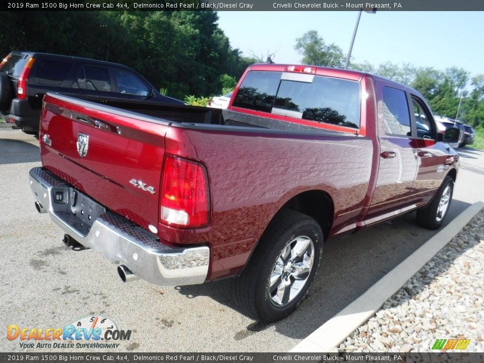 2019 Ram 1500 Big Horn Crew Cab 4x4 Delmonico Red Pearl / Black/Diesel Gray Photo #7