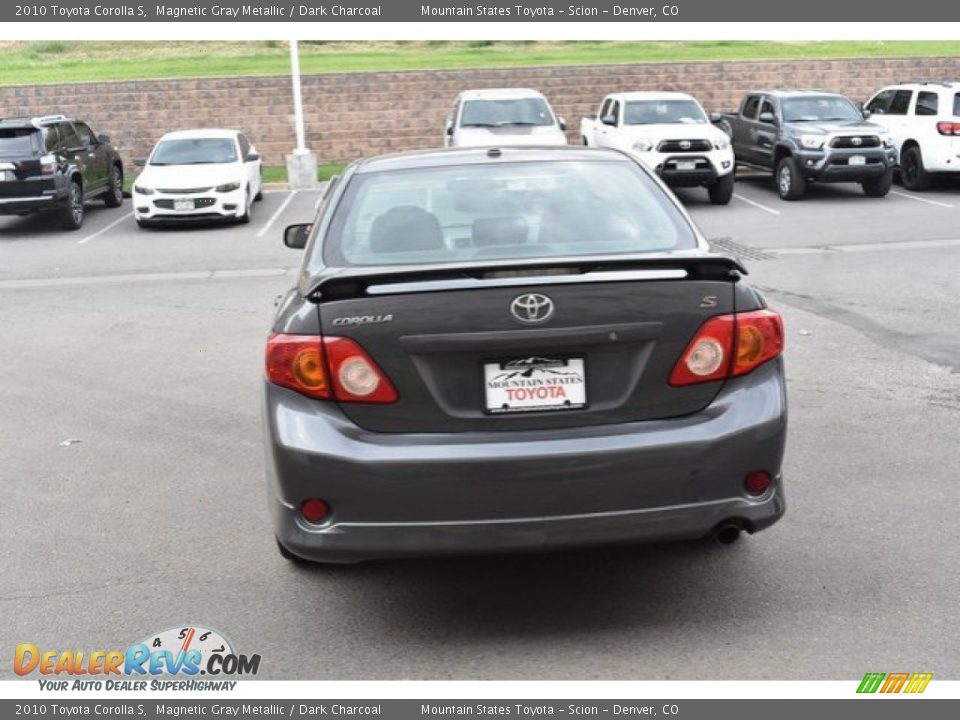 2010 Toyota Corolla S Magnetic Gray Metallic / Dark Charcoal Photo #5