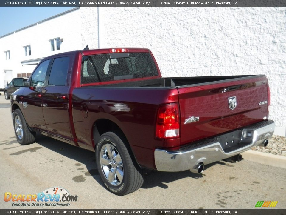 2019 Ram 1500 Big Horn Crew Cab 4x4 Delmonico Red Pearl / Black/Diesel Gray Photo #9