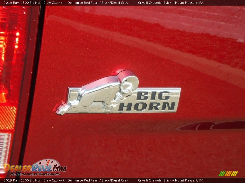 2019 Ram 1500 Big Horn Crew Cab 4x4 Delmonico Red Pearl / Black/Diesel Gray Photo #11
