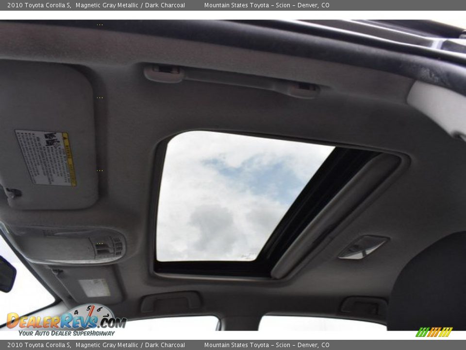 2010 Toyota Corolla S Magnetic Gray Metallic / Dark Charcoal Photo #10
