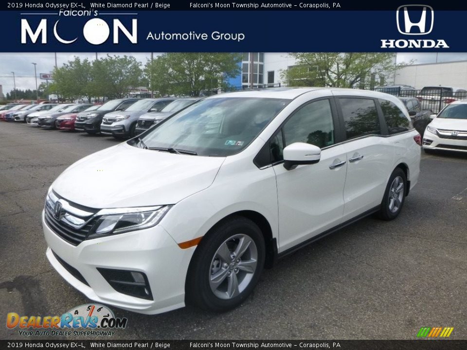 2019 Honda Odyssey EX-L White Diamond Pearl / Beige Photo #1