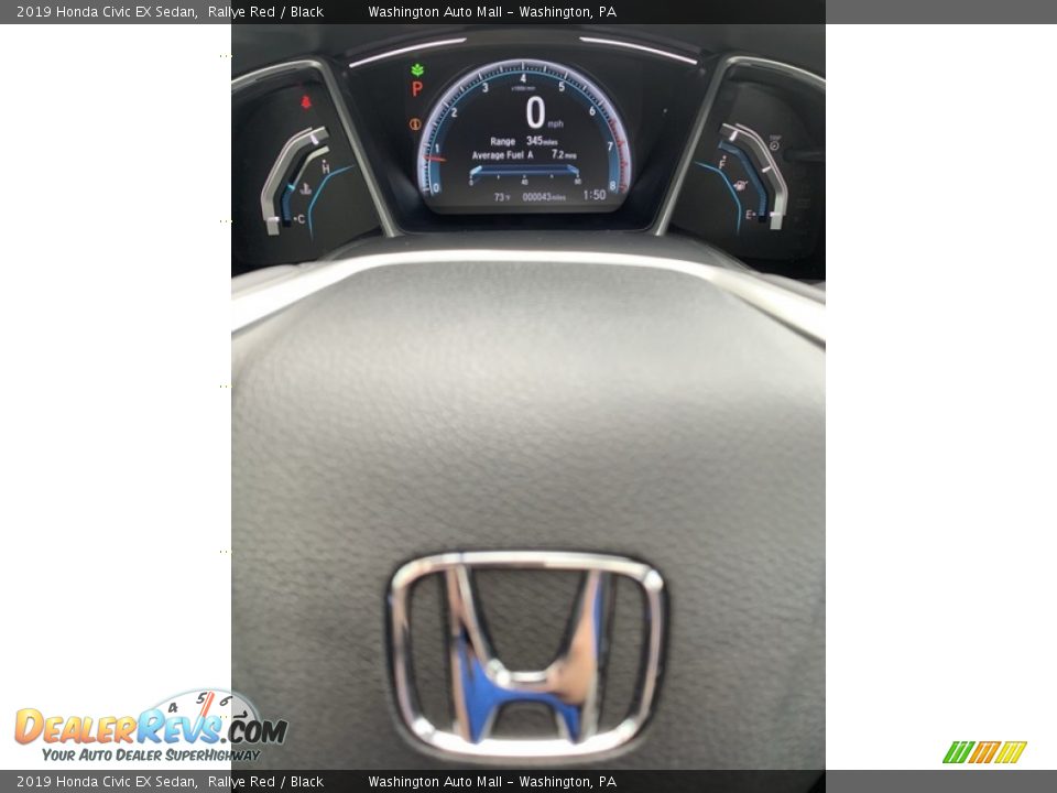 2019 Honda Civic EX Sedan Rallye Red / Black Photo #30