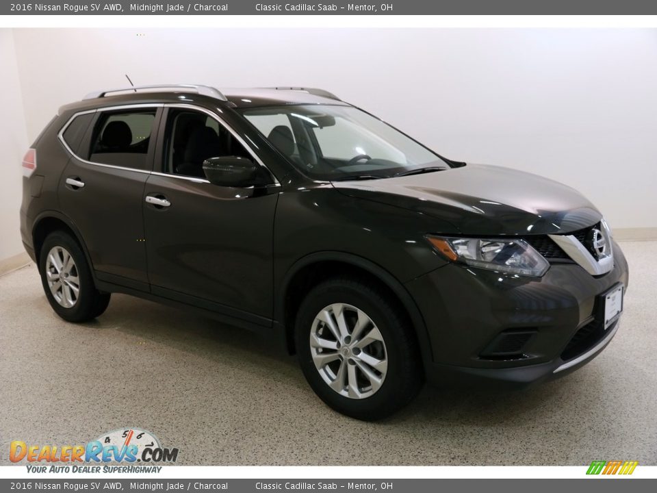 2016 Nissan Rogue SV AWD Midnight Jade / Charcoal Photo #1