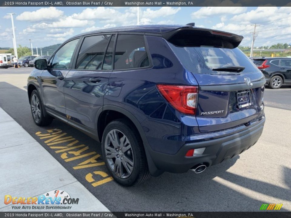 2019 Honda Passport EX-L AWD Obsidian Blue Pearl / Gray Photo #5