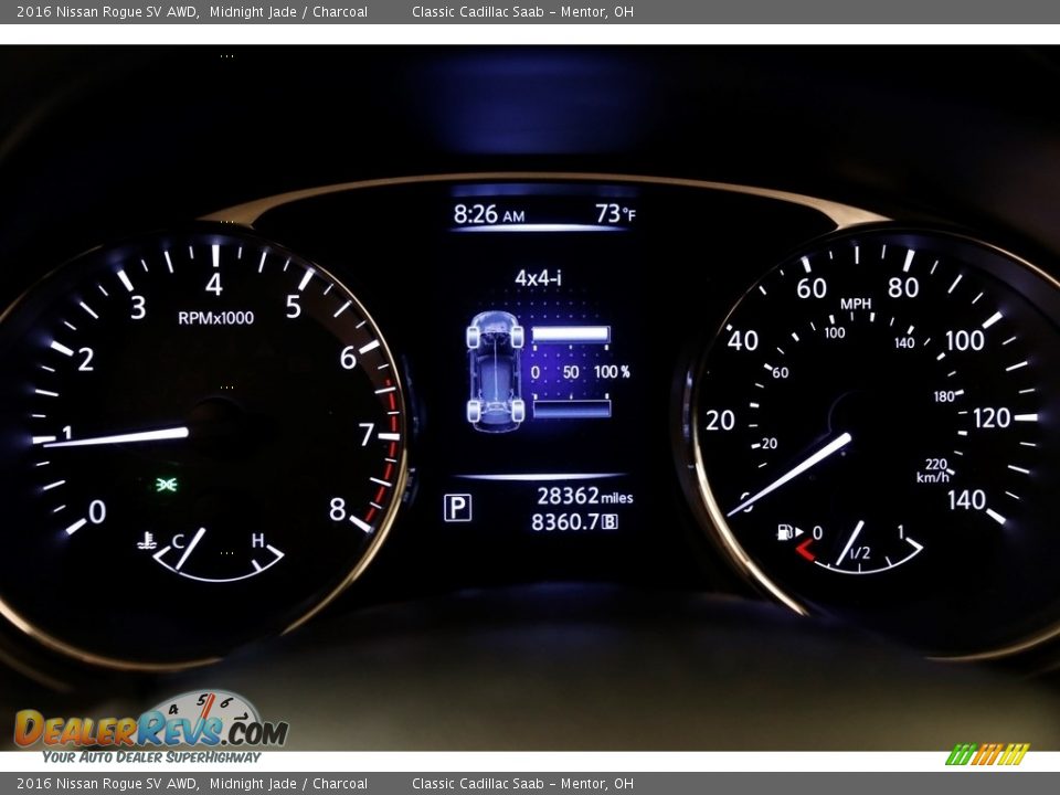 2016 Nissan Rogue SV AWD Midnight Jade / Charcoal Photo #9