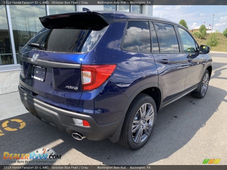 2019 Honda Passport EX-L AWD Obsidian Blue Pearl / Gray Photo #7