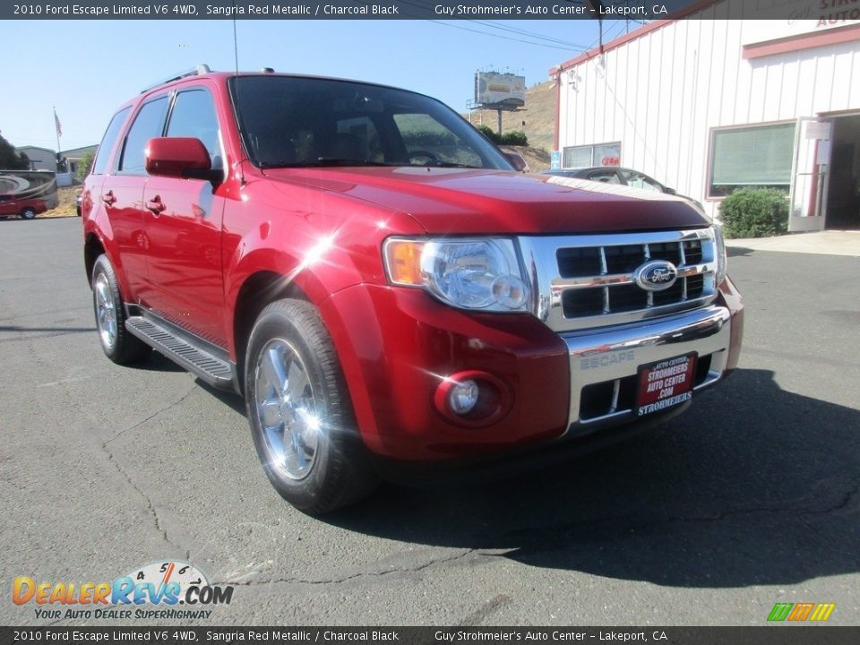 2010 Ford Escape Limited V6 4WD Sangria Red Metallic / Charcoal Black Photo #1