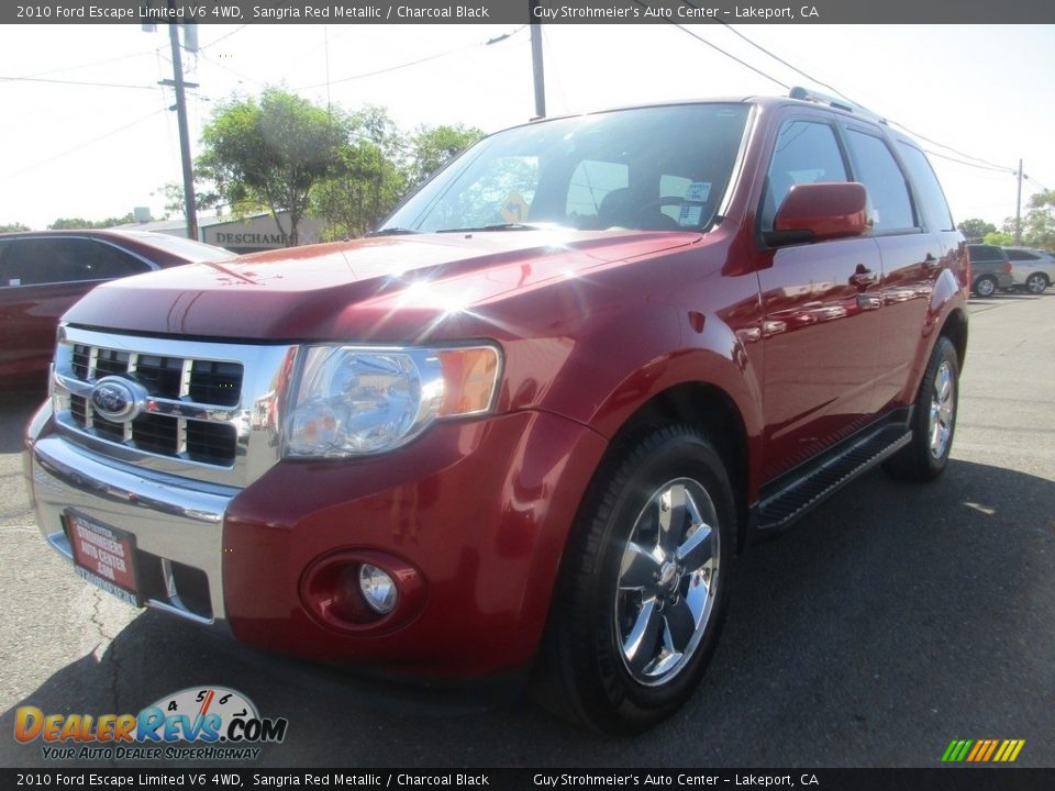 2010 Ford Escape Limited V6 4WD Sangria Red Metallic / Charcoal Black Photo #2