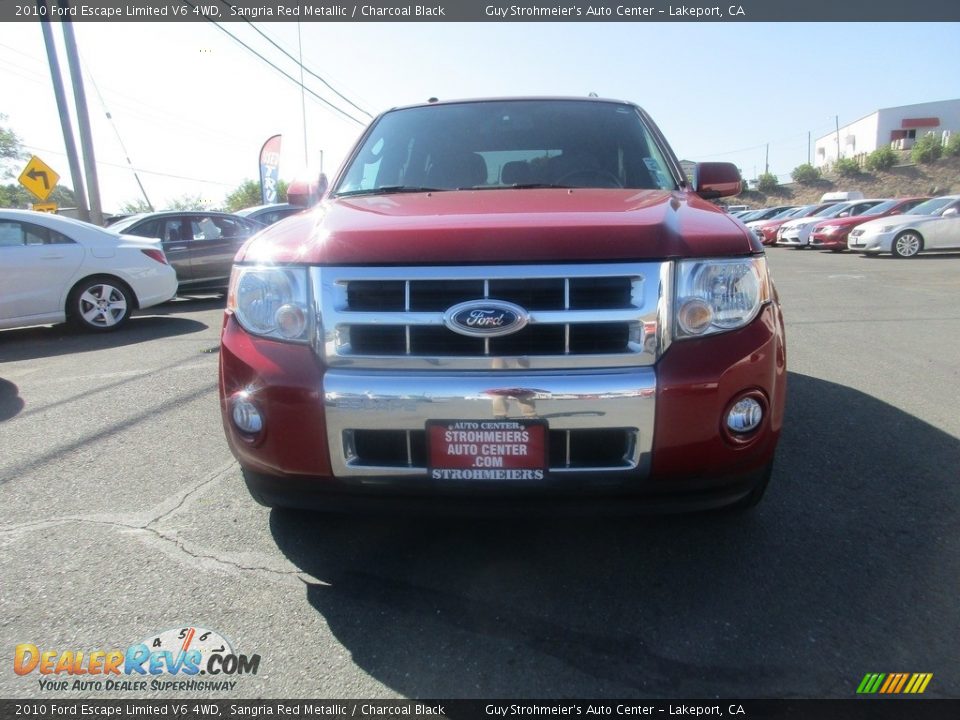2010 Ford Escape Limited V6 4WD Sangria Red Metallic / Charcoal Black Photo #3