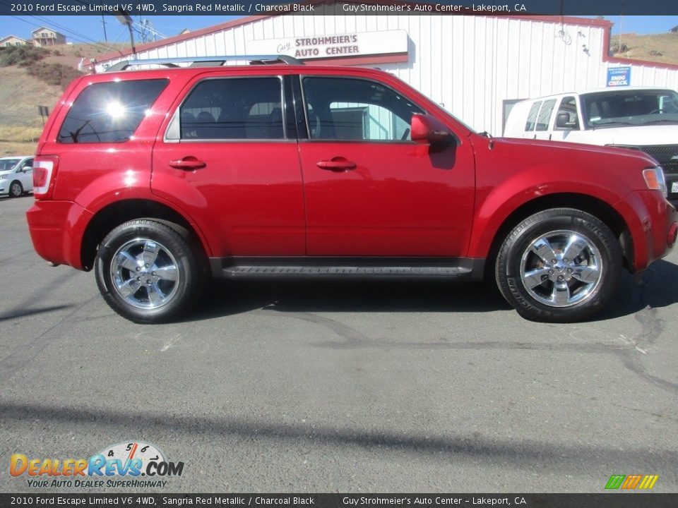 2010 Ford Escape Limited V6 4WD Sangria Red Metallic / Charcoal Black Photo #6