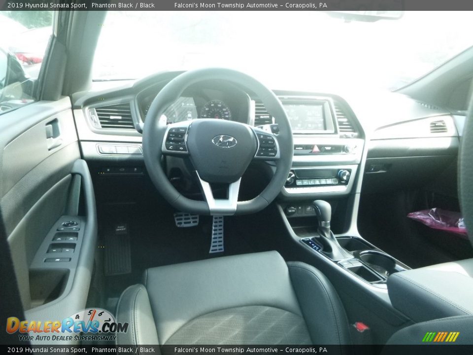 2019 Hyundai Sonata Sport Phantom Black / Black Photo #9
