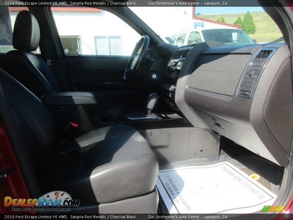 2010 Ford Escape Limited V6 4WD Sangria Red Metallic / Charcoal Black Photo #11