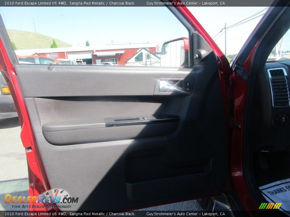 2010 Ford Escape Limited V6 4WD Sangria Red Metallic / Charcoal Black Photo #15