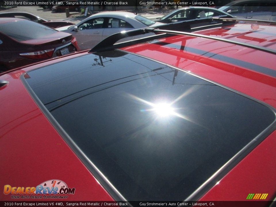 2010 Ford Escape Limited V6 4WD Sangria Red Metallic / Charcoal Black Photo #21