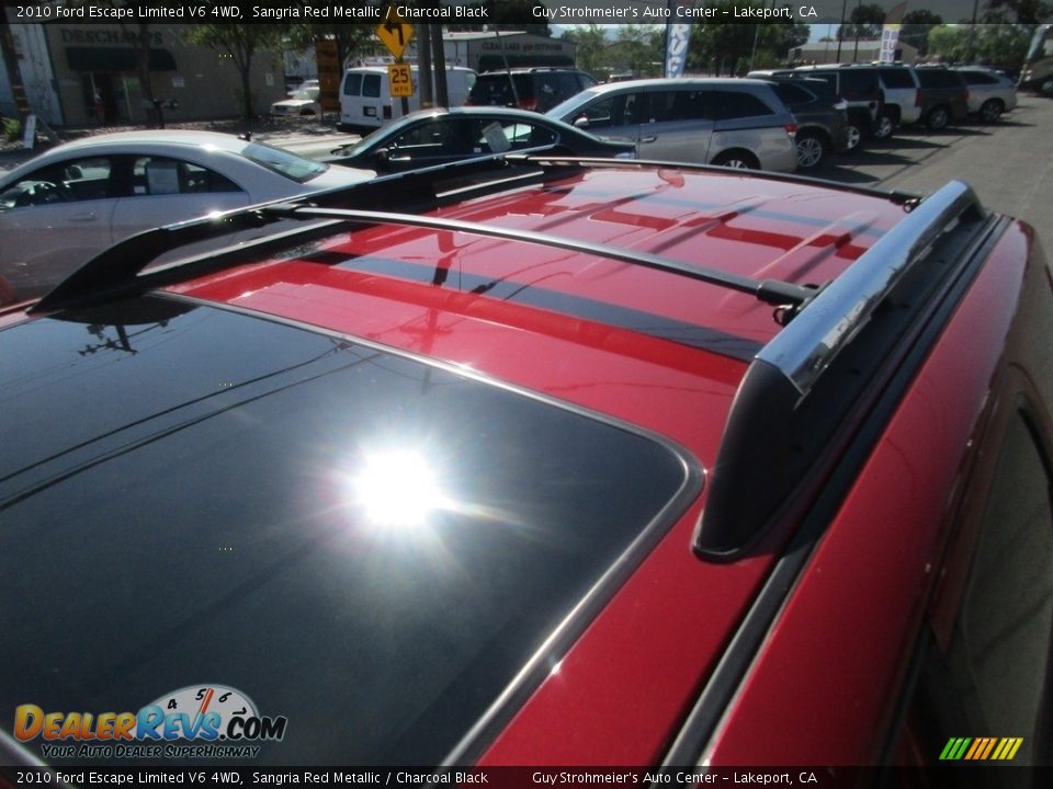 2010 Ford Escape Limited V6 4WD Sangria Red Metallic / Charcoal Black Photo #22