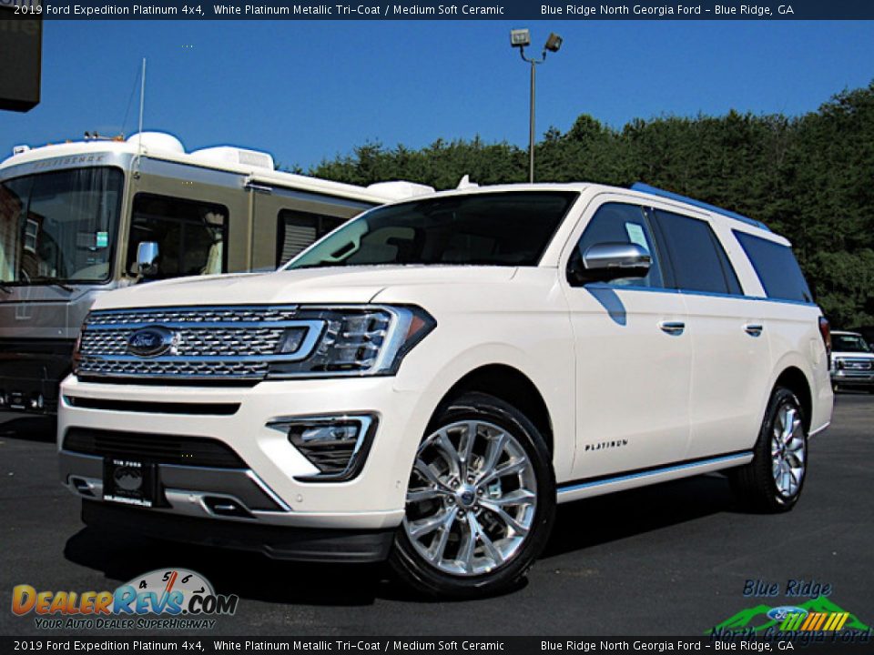 2019 Ford Expedition Platinum 4x4 White Platinum Metallic Tri-Coat / Medium Soft Ceramic Photo #1