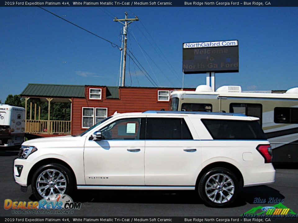 2019 Ford Expedition Platinum 4x4 White Platinum Metallic Tri-Coat / Medium Soft Ceramic Photo #2