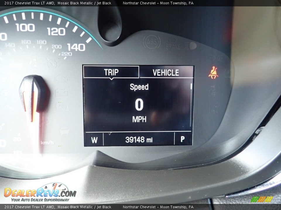 2017 Chevrolet Trax LT AWD Mosaic Black Metallic / Jet Black Photo #29