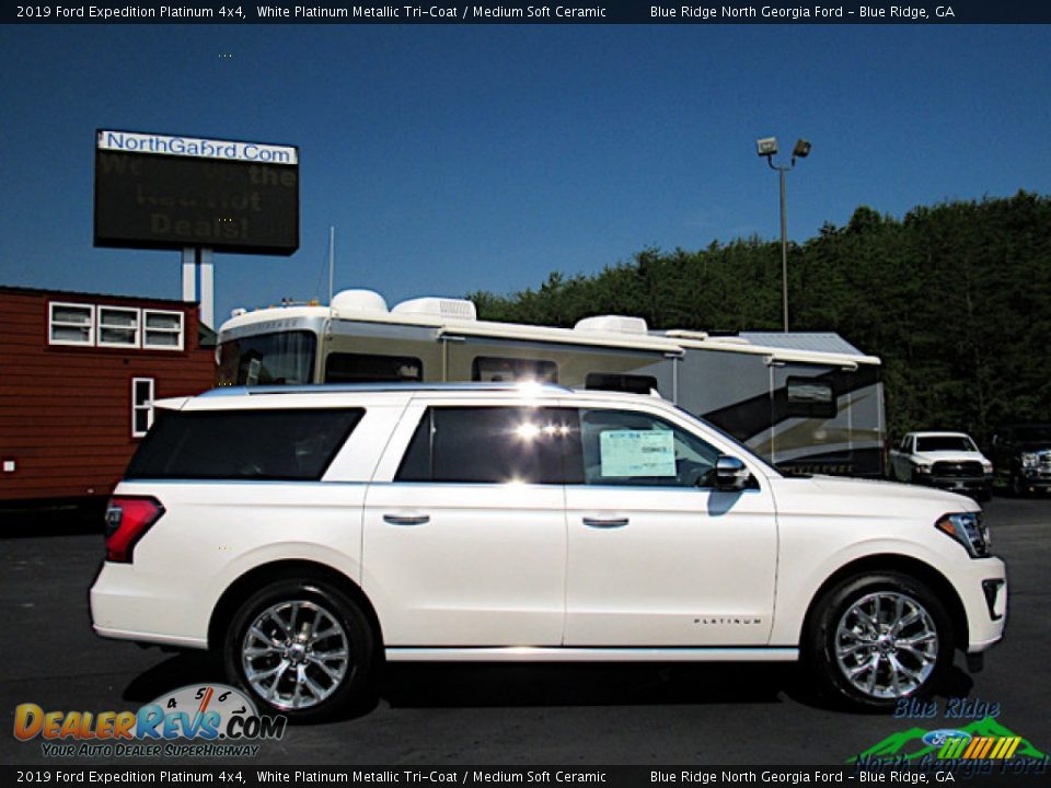 2019 Ford Expedition Platinum 4x4 White Platinum Metallic Tri-Coat / Medium Soft Ceramic Photo #6
