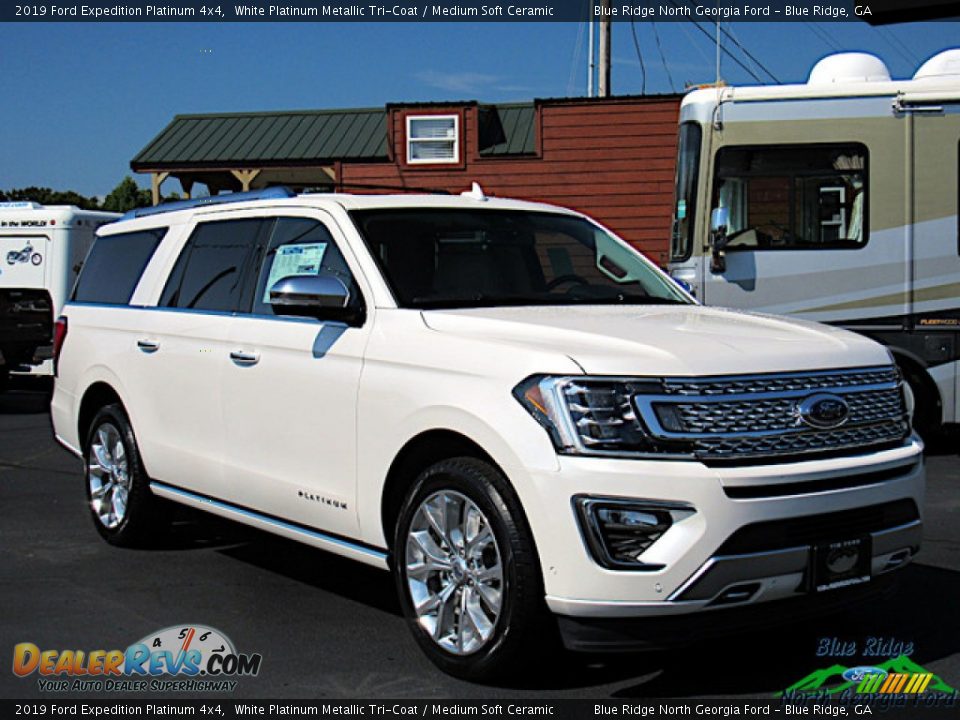2019 Ford Expedition Platinum 4x4 White Platinum Metallic Tri-Coat / Medium Soft Ceramic Photo #7