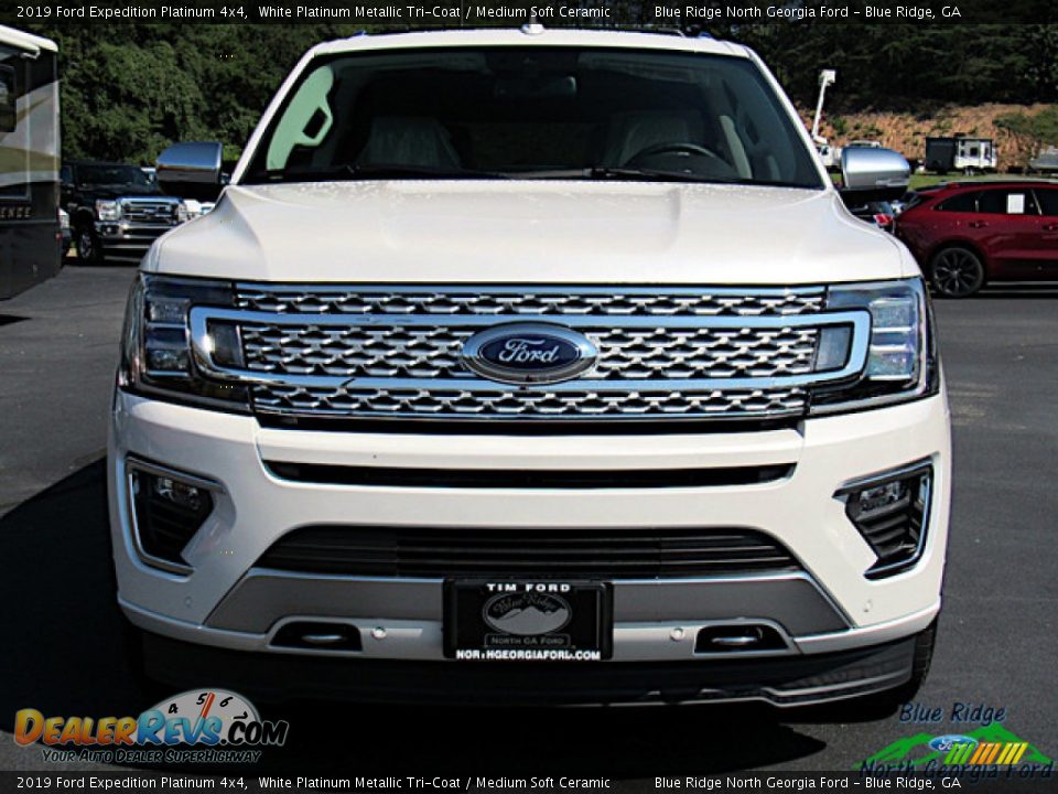 2019 Ford Expedition Platinum 4x4 White Platinum Metallic Tri-Coat / Medium Soft Ceramic Photo #8