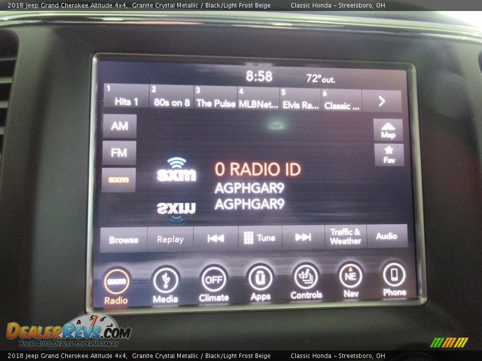 2018 Jeep Grand Cherokee Altitude 4x4 Granite Crystal Metallic / Black/Light Frost Beige Photo #36