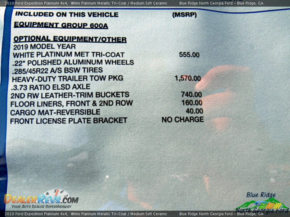 2019 Ford Expedition Platinum 4x4 White Platinum Metallic Tri-Coat / Medium Soft Ceramic Photo #32