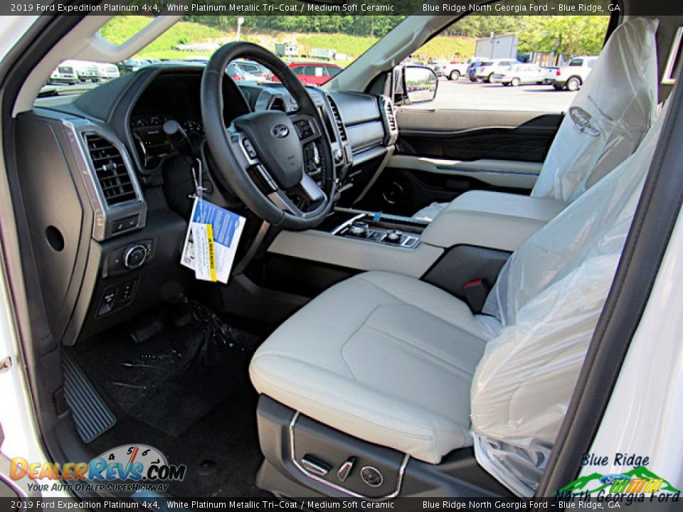 2019 Ford Expedition Platinum 4x4 White Platinum Metallic Tri-Coat / Medium Soft Ceramic Photo #34