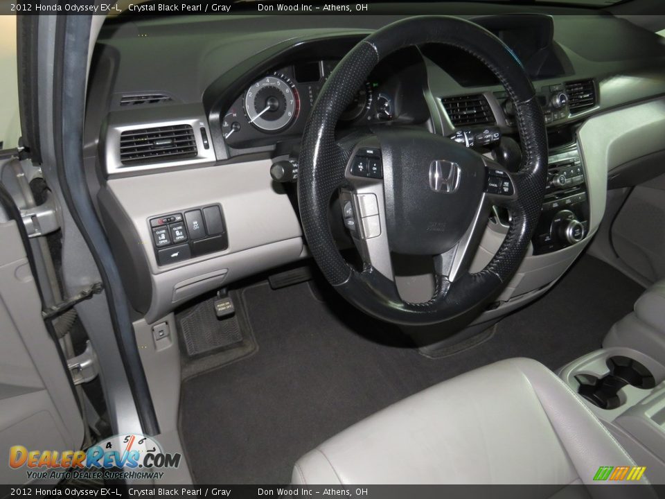 2012 Honda Odyssey EX-L Crystal Black Pearl / Gray Photo #20
