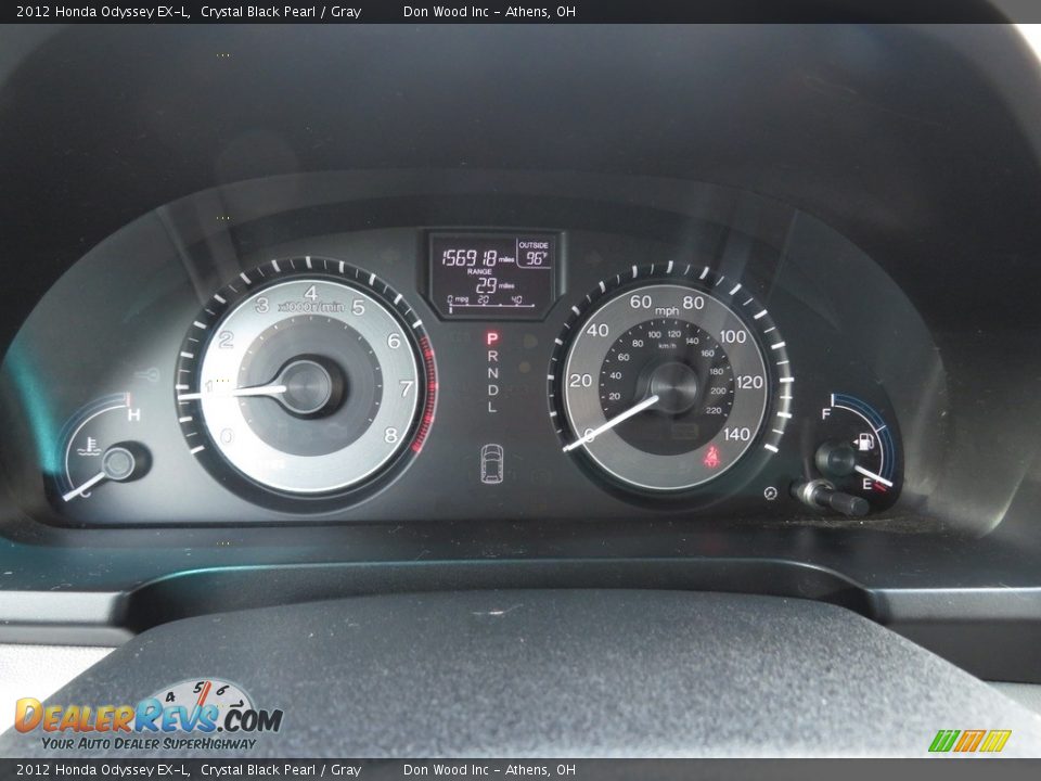 2012 Honda Odyssey EX-L Crystal Black Pearl / Gray Photo #29