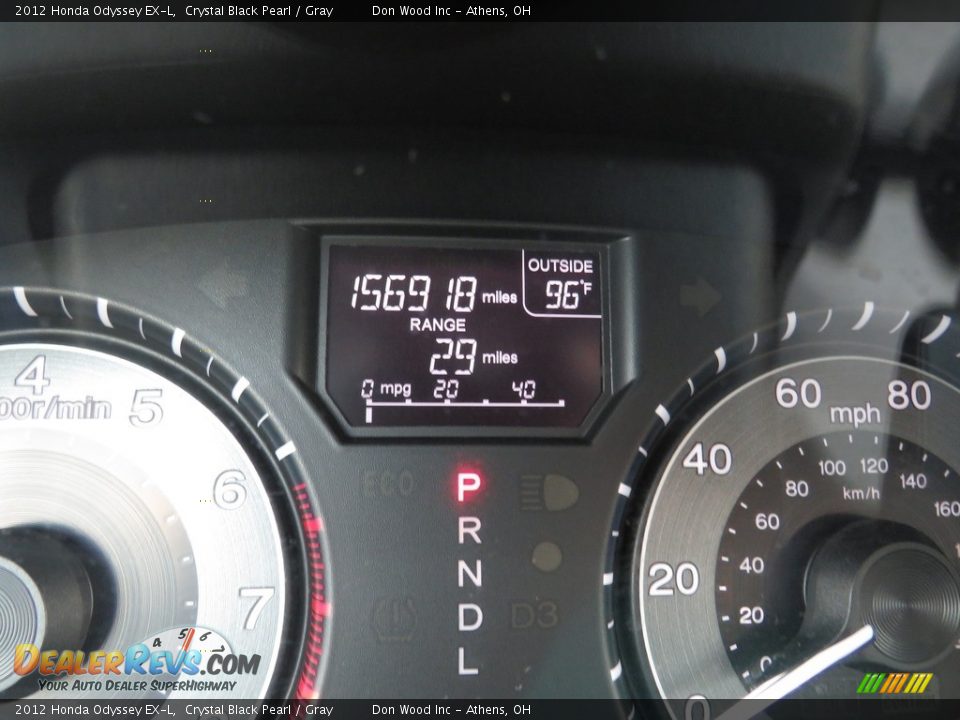 2012 Honda Odyssey EX-L Crystal Black Pearl / Gray Photo #30