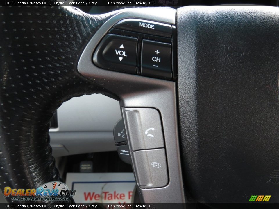 2012 Honda Odyssey EX-L Crystal Black Pearl / Gray Photo #33