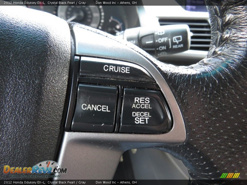 2012 Honda Odyssey EX-L Crystal Black Pearl / Gray Photo #34