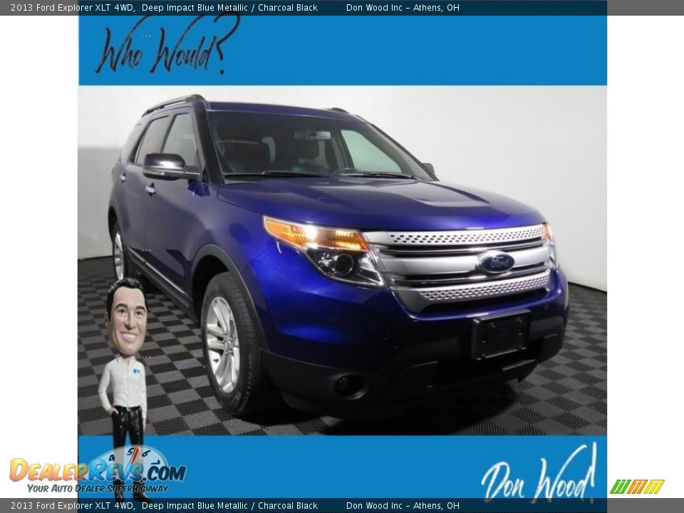 2013 Ford Explorer XLT 4WD Deep Impact Blue Metallic / Charcoal Black Photo #1