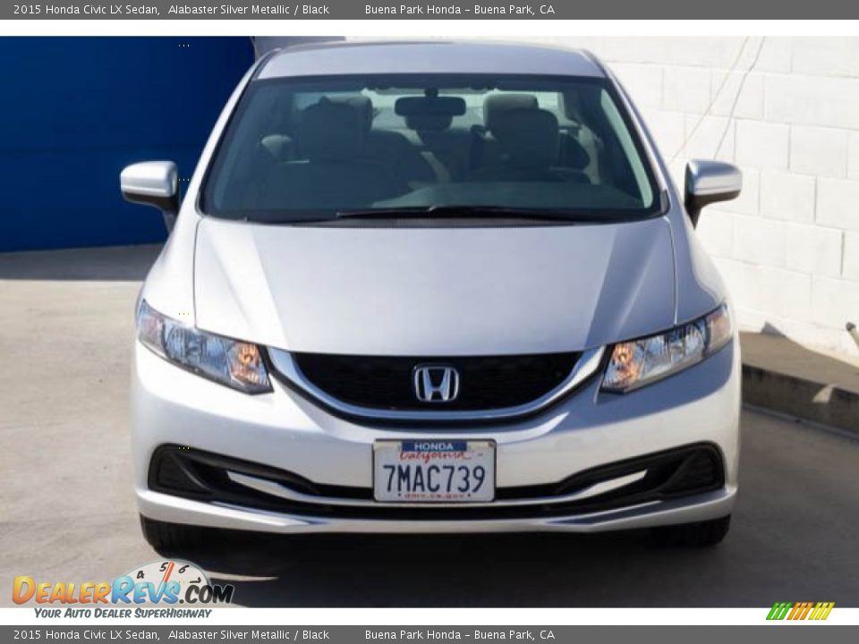 2015 Honda Civic LX Sedan Alabaster Silver Metallic / Black Photo #7