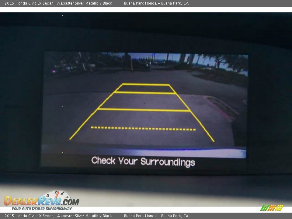 2015 Honda Civic LX Sedan Alabaster Silver Metallic / Black Photo #25