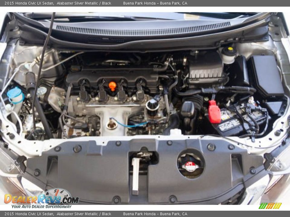 2015 Honda Civic LX Sedan Alabaster Silver Metallic / Black Photo #31