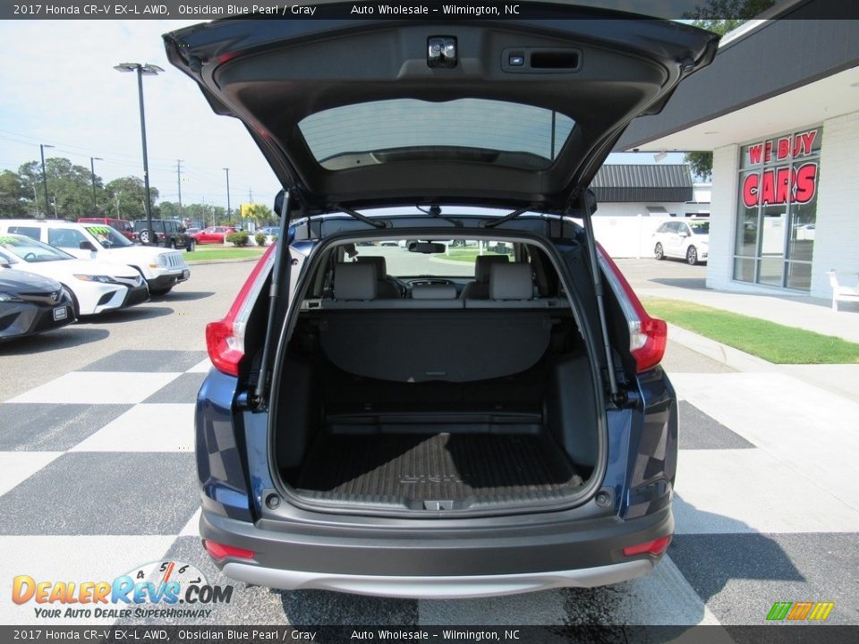 2017 Honda CR-V EX-L AWD Obsidian Blue Pearl / Gray Photo #5