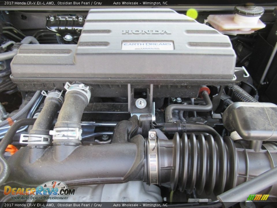 2017 Honda CR-V EX-L AWD Obsidian Blue Pearl / Gray Photo #6