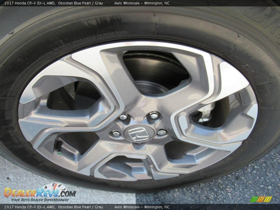 2017 Honda CR-V EX-L AWD Obsidian Blue Pearl / Gray Photo #7