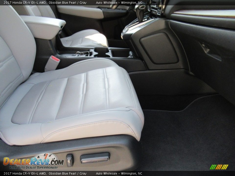 2017 Honda CR-V EX-L AWD Obsidian Blue Pearl / Gray Photo #11