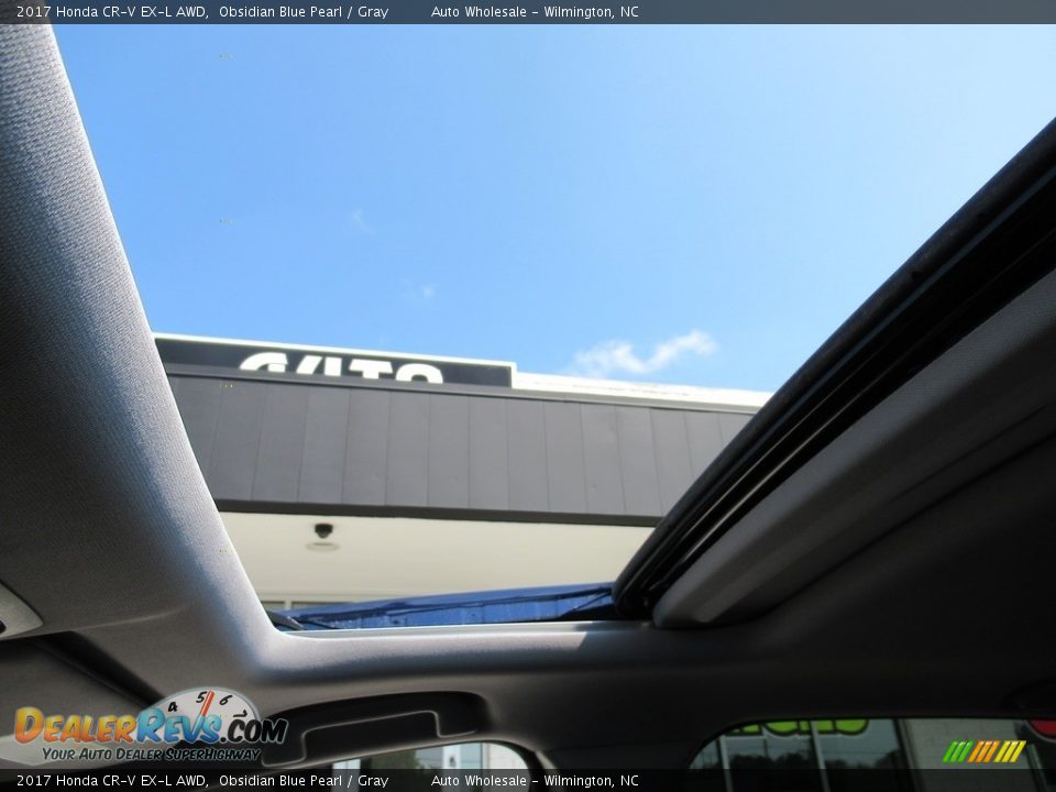 2017 Honda CR-V EX-L AWD Obsidian Blue Pearl / Gray Photo #13