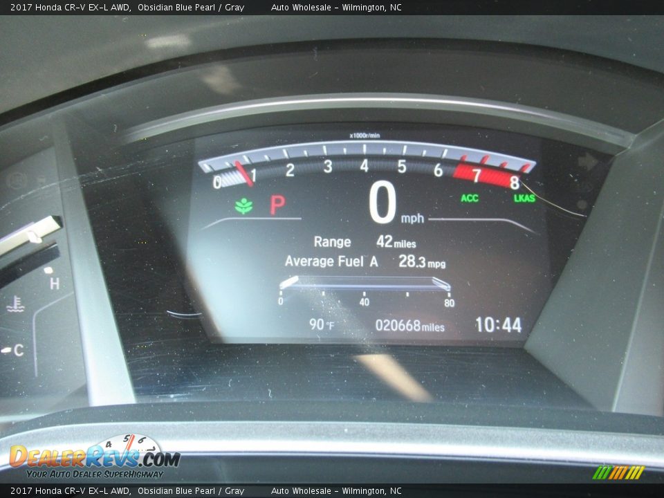 2017 Honda CR-V EX-L AWD Obsidian Blue Pearl / Gray Photo #15