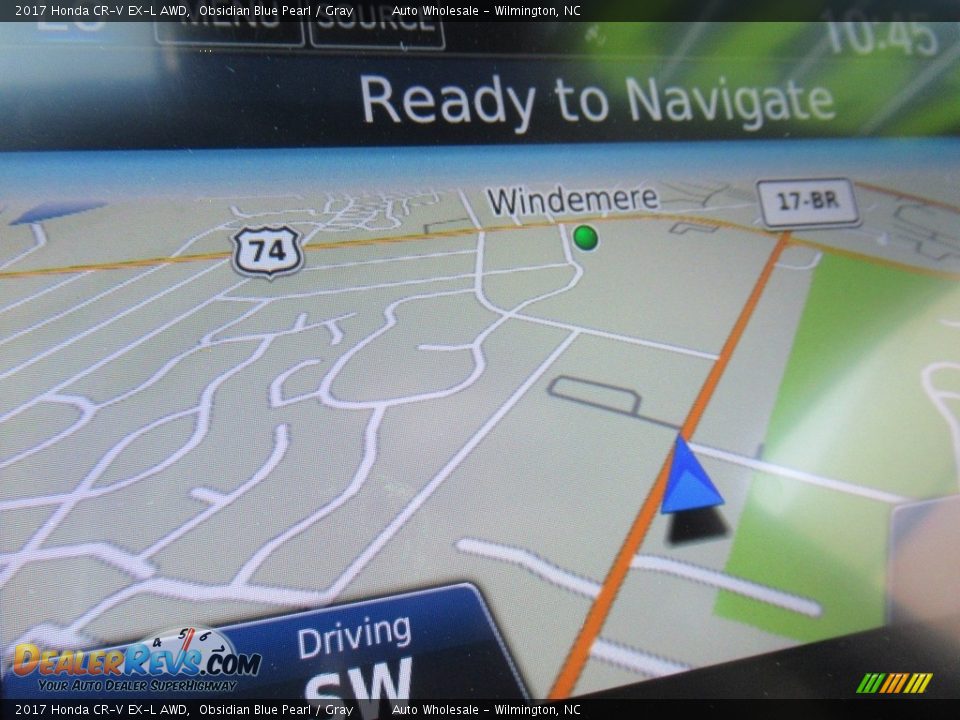 2017 Honda CR-V EX-L AWD Obsidian Blue Pearl / Gray Photo #16