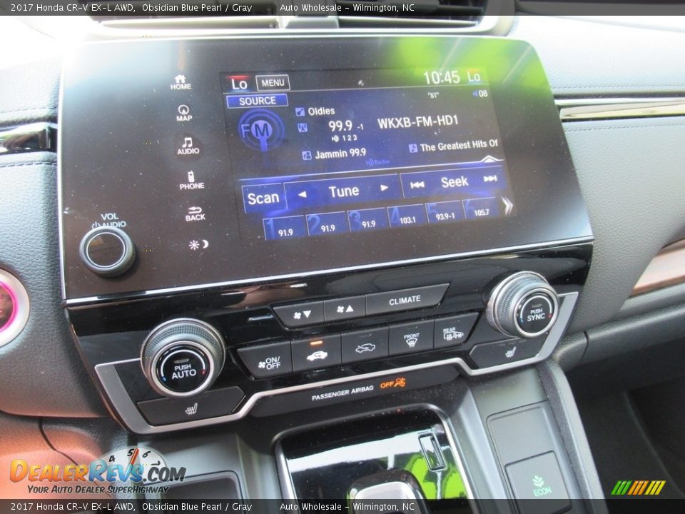 2017 Honda CR-V EX-L AWD Obsidian Blue Pearl / Gray Photo #17