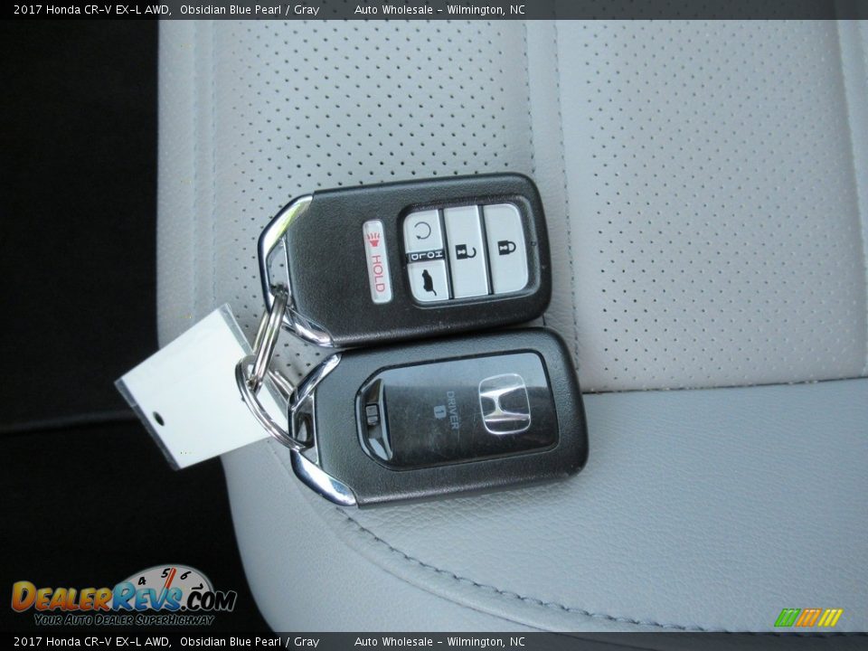 2017 Honda CR-V EX-L AWD Obsidian Blue Pearl / Gray Photo #20