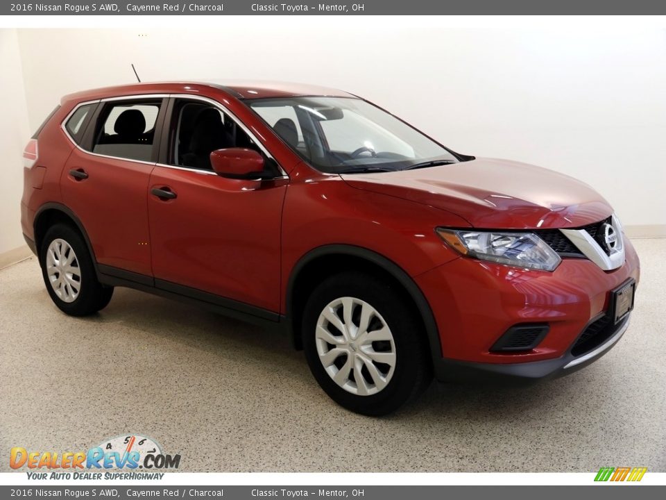 2016 Nissan Rogue S AWD Cayenne Red / Charcoal Photo #1