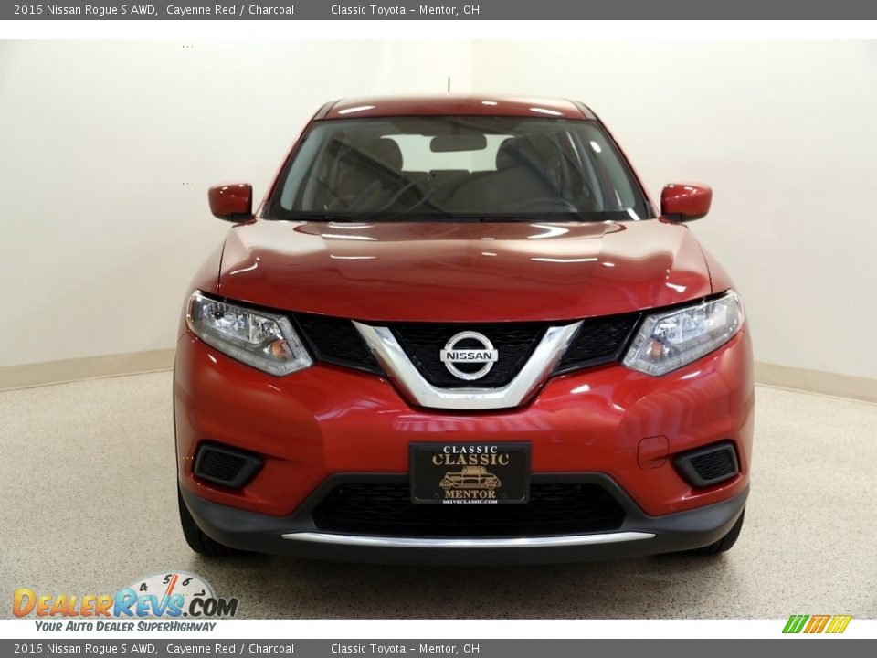 2016 Nissan Rogue S AWD Cayenne Red / Charcoal Photo #2