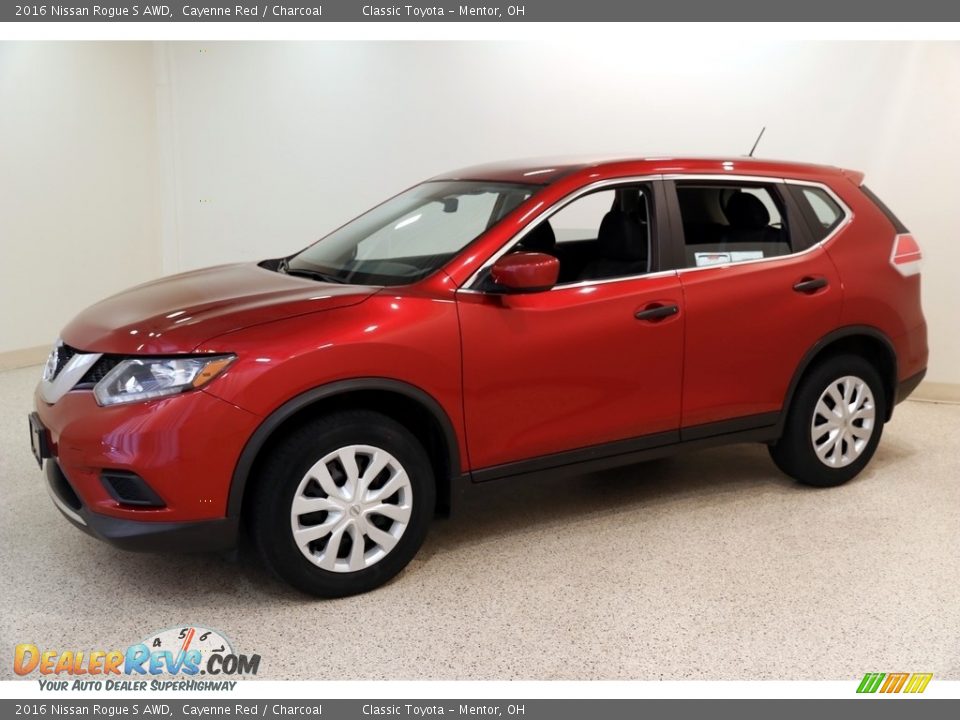 2016 Nissan Rogue S AWD Cayenne Red / Charcoal Photo #3